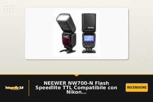 NEEWER NW700-N Flash Speedlite TTL Compatibile con Nikon DSLR, Sincronizzazione ad Alta Velocità 1/8000s, Uscita 1/1-1/256, TCM,230 Flash a Piena Potenza, Riciclo Veloce 0.1-2.7s, Batterie Non Incluse