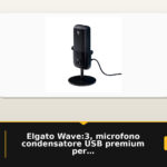 Elgato Wave:3, microfono condensatore USB premium per streaming, podcast, gaming e home office, software di mixaggio gratis, plug-in per effetti audio, anti-distorsione, plug ’n play, per Mac e PC