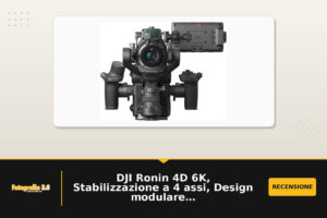 DJI Ronin 4D 6K, Stabilizzazione a 4 assi, Design modulare altamente integrato, Fotocamera stabilizzata full-frame, Registrazione interna in ProRes RAW in 6K/60fps e 4K/120fps, Telemetro LIDAR