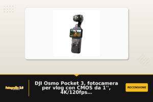 DJI Osmo Pocket 3, fotocamera per vlog con CMOS da 1'', 4K/120fps | stabilizzazione a 3 assi, messa a fuoco rapida, tracciamento di volti/oggetti, touchscreen ruotabile da 2", Youtube