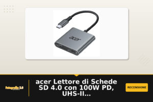 acer Lettore di Schede SD 4.0 con 100W PD, UHS-II 312MB/s