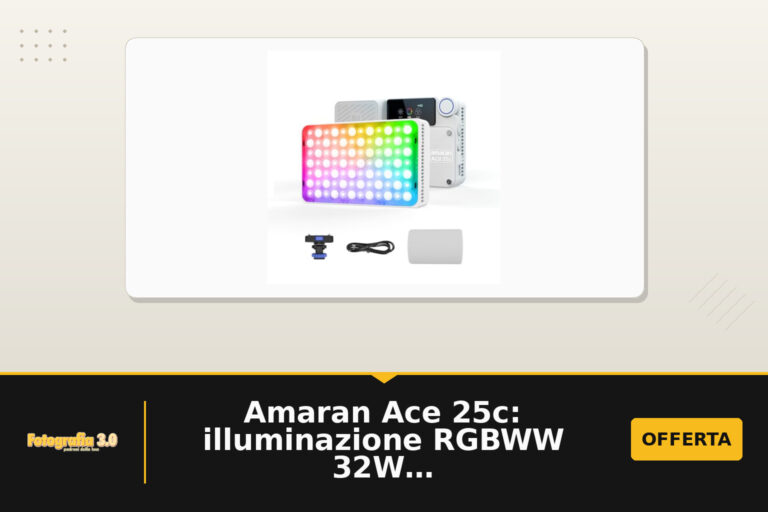 Amaran Ace 25c: illuminazione RGBWW 32W in grado di cambiare colore e controllo wireless