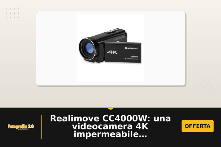 Realimove CC4000W: una videocamera 4K impermeabile pensata per l’avventura quotidiana