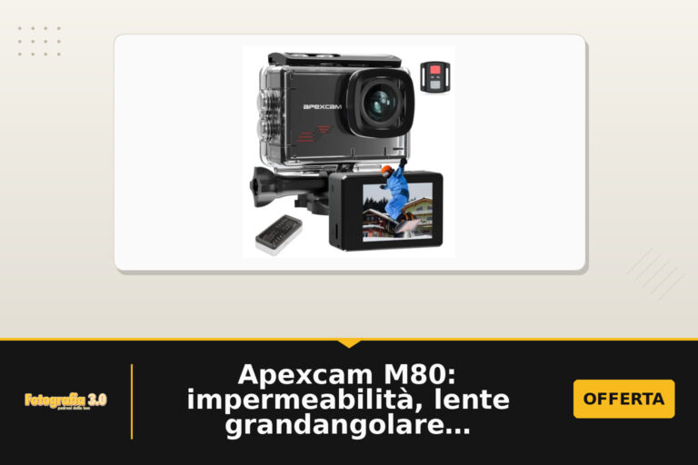 Apexcam M80: impermeabilità, lente grandangolare e 4K a 60FPS per avventure subacquee
