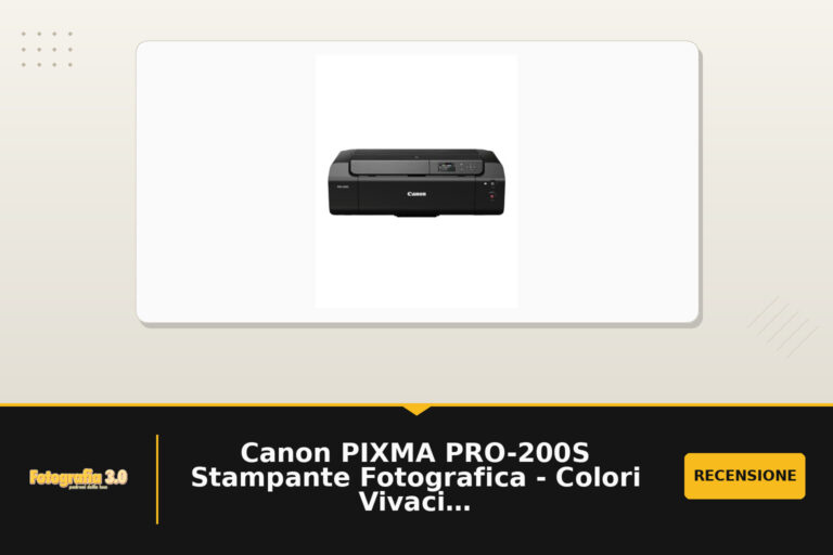 Canon PIXMA PRO-200S Stampante Fotografica - Colori Vivaci, Versatilità, Stampante A3+ - Sistema ad 8 Inchiostri Dye a Colori - 3 Opzioni di Alimentazione - Facile da Usare