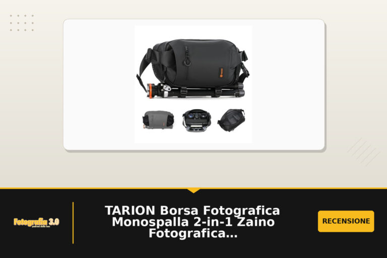TARION Borsa Fotografica Monospalla 2-in-1 Zaino Fotografica Piccola | Custodia Macchina Fotocamera Compatto e Versatile per DSLR SLR Mirrorless Fotografica e Obiettivi Xprober