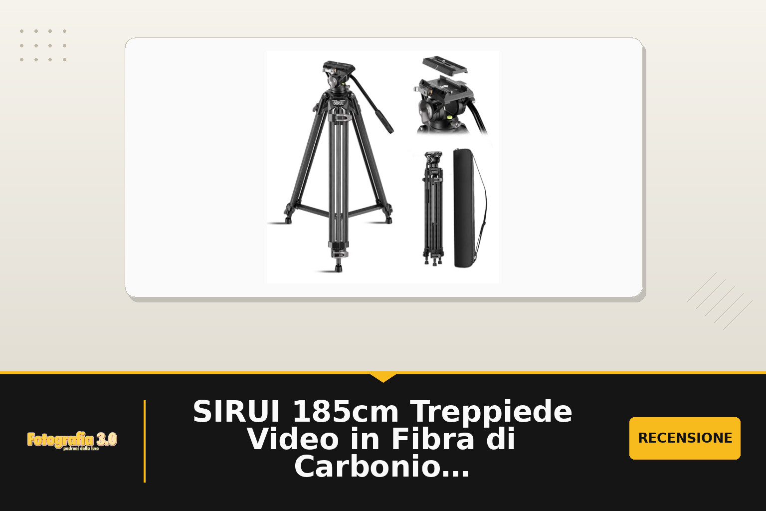 SIRUI 185cm Treppiede Video in Fibra di Carbonio con Testa Fluida, AVT-12