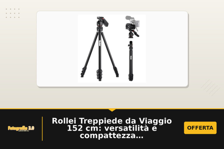 Rollei Treppiede da Viaggio 152 cm: versatilità e compattezza per foto e video con smartphone