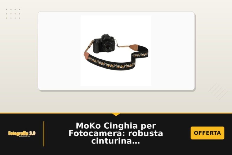 MoKo Cinghia per Fotocamera: robusta cinturina in cotone per Canon, Fuji, Nikon e altri marchi