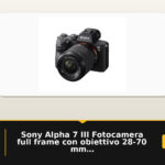 Sony Alpha 7 III Fotocamera full frame con obiettivo 28-70 mm – 24,2 MP, video 4K, autofocus veloce da 0,02 s, scatto continuo da 10 fps, stabilizzaz…