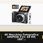 4K Macchina Fotografica AMIPOW F15: 48 MP, 180° schermo e Zoom 16X per giovani fotografi