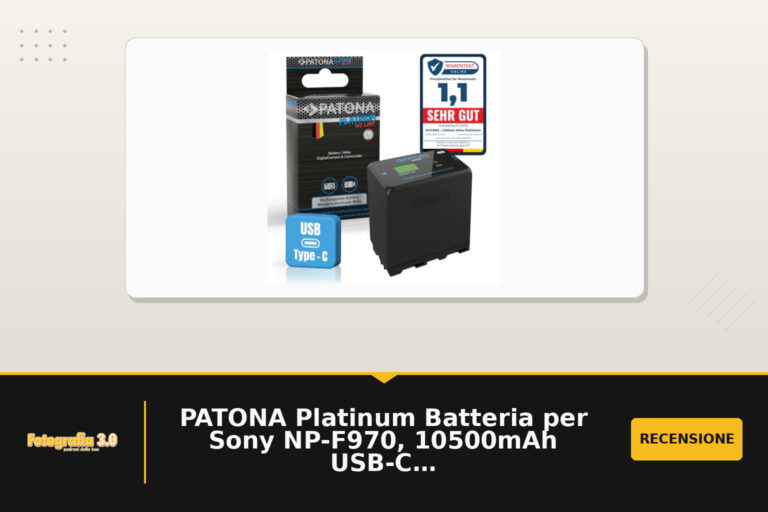 PATONA Platinum Batteria per Sony NP-F970, 10500mAh USB-C PD45W e USB-A | Batteria con box protettivo per NP-F-Serie F960 F950 F930 F750 F550, videocamere, luci video LED, monitor e field recorder