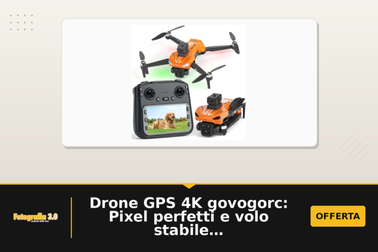 Drone GPS 4K govogorc: Pixel perfetti e volo stabile con 23 minuti di autonomia