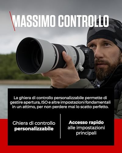 Obiettivo Canon RF 100-500mm F4.5-7.1L IS USM — foto prodotto Amazon
