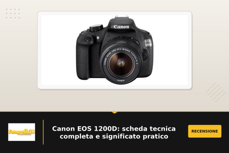 Canon EOS 1200D: scheda tecnica completa e significato pratico