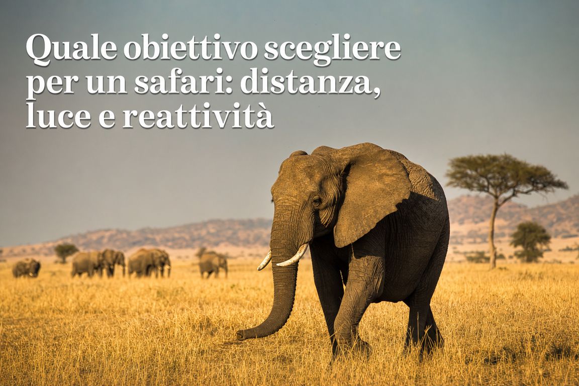 Quale obiettivo scegliere per un safari: distanza, luce e reattività
