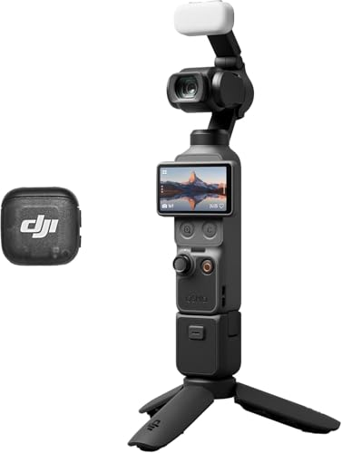 DJI Osmo Pocket 4 Combo Creator, fotocamera gimbal tascabile per vlog
