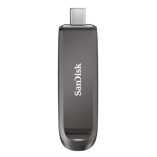 SANDISK Extreme PRO 256 GB Unità flash ad alte prestazioni, con USB Type-C (velocità fino a 1000 MB/s in lettura e fino a 900 MB/s in scrittura, RescuePRO Deluxe)
